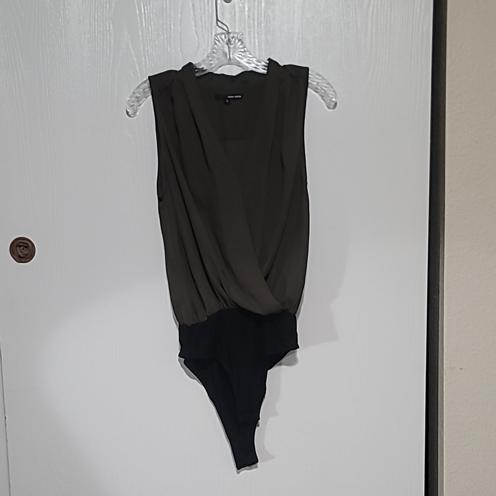 Tally weijl bodysuit flowy top sleeveless olive green